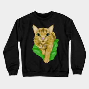 Cute, smiling kitten Crewneck Sweatshirt